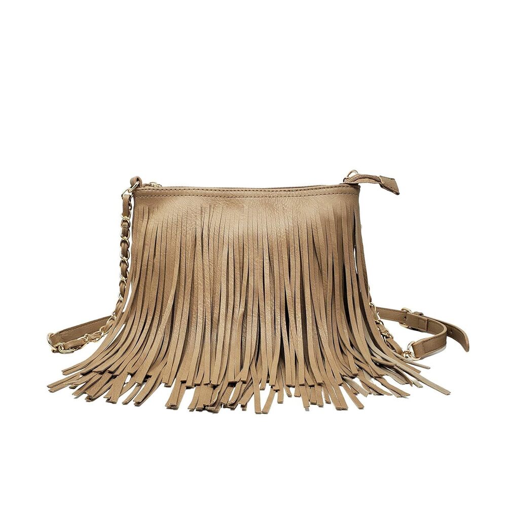 Fringe Crossbody Shoulder Bag with Strap, Tassel Messenger bag, Country